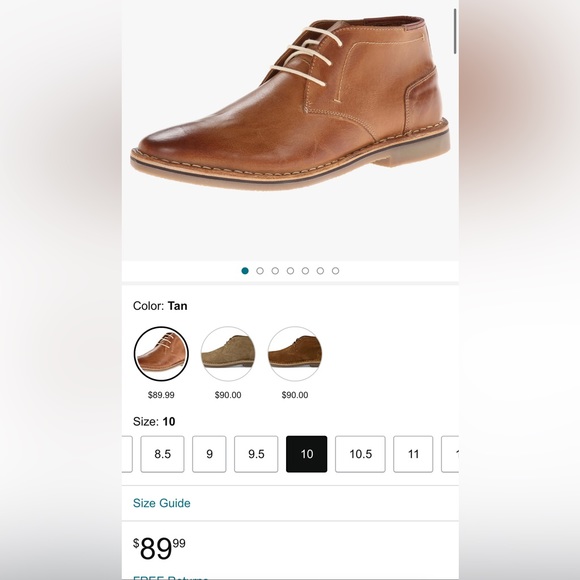 Steve Madden Men’s Hestonn, Tan Leather, Size 10 - Picture 6 of 6